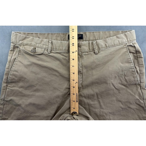 Banana Republic Shorts Mens 36 Acorn Khaki 9 Inch Lived-In Summer Casual Cotton - Picture 8 of 10